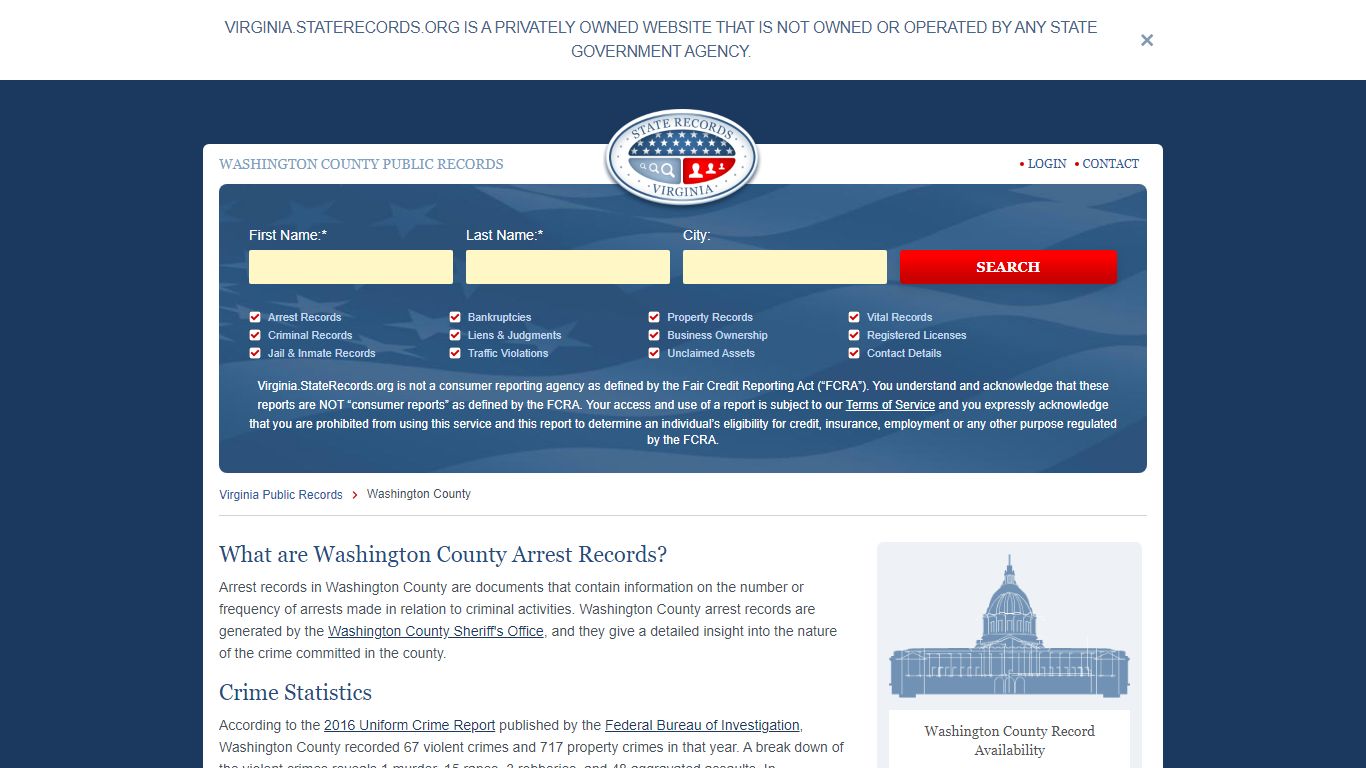 WASHINGTON COUNTY PUBLIC RECORDS - StateRecords.org